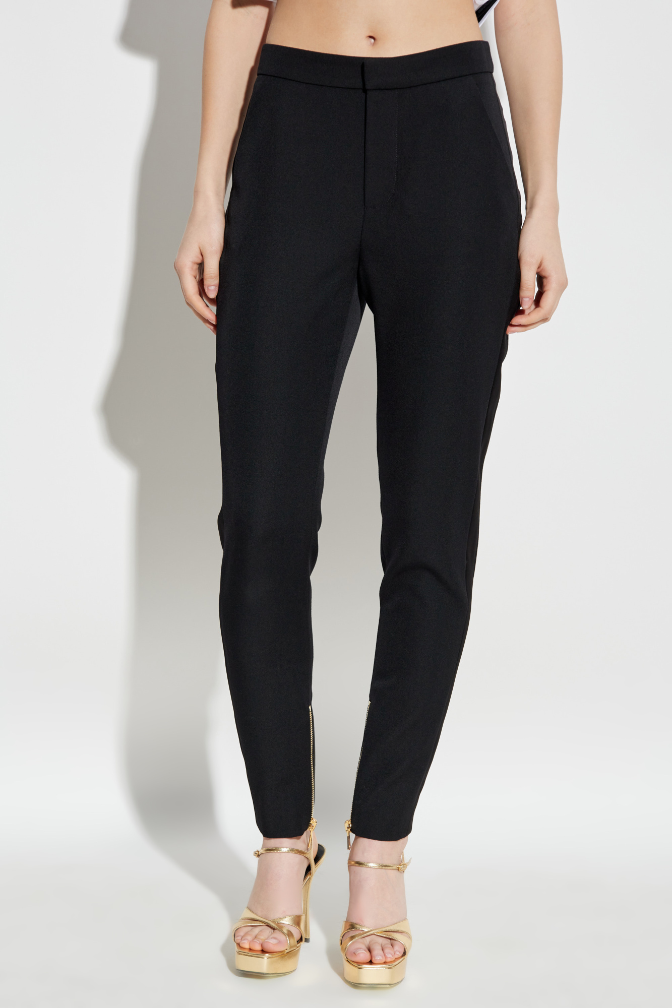 Black Trousers with zippers at the legs Balmain - Vitkac Italy